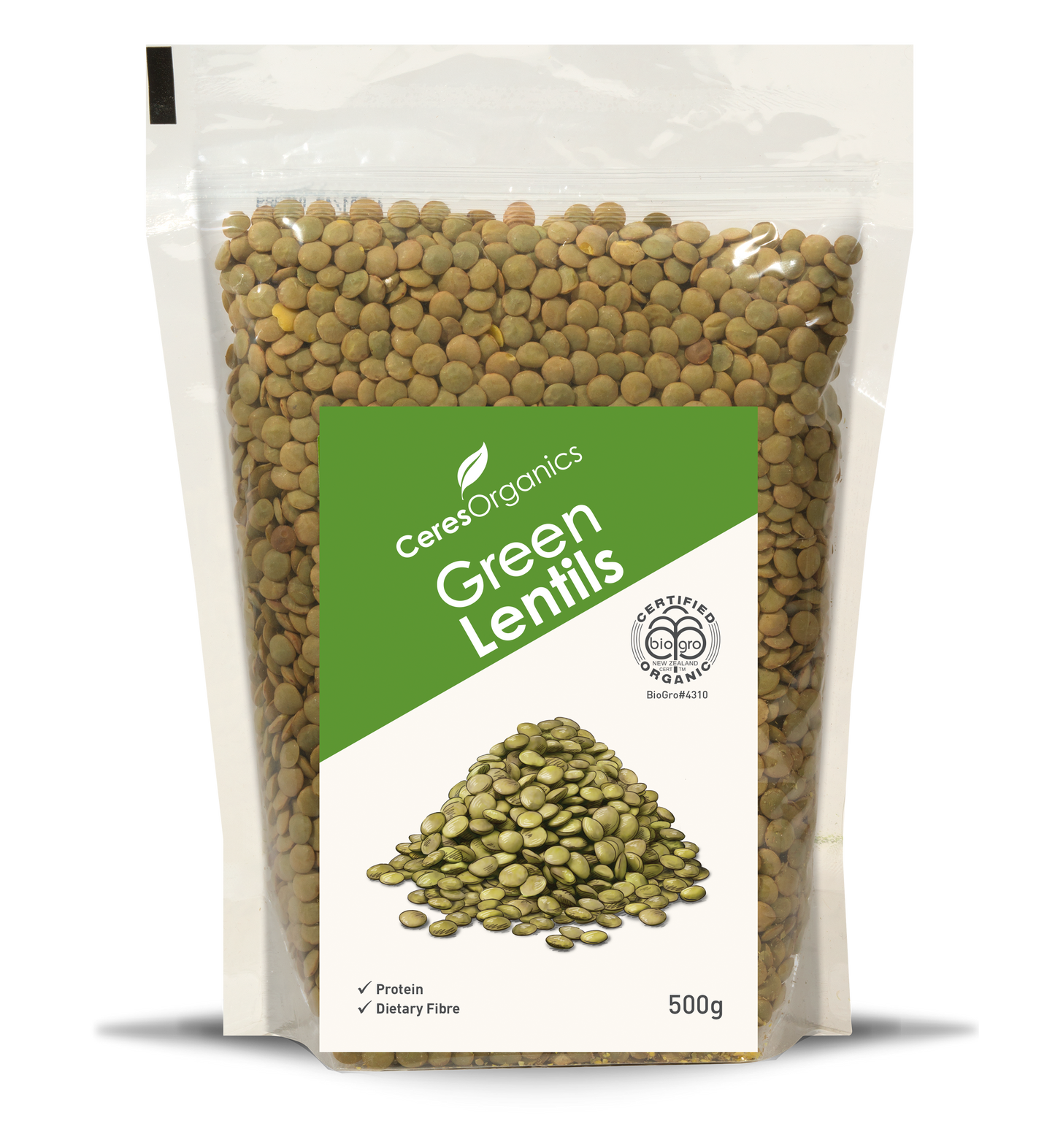 Ceres Organics Lentils Green 500g
