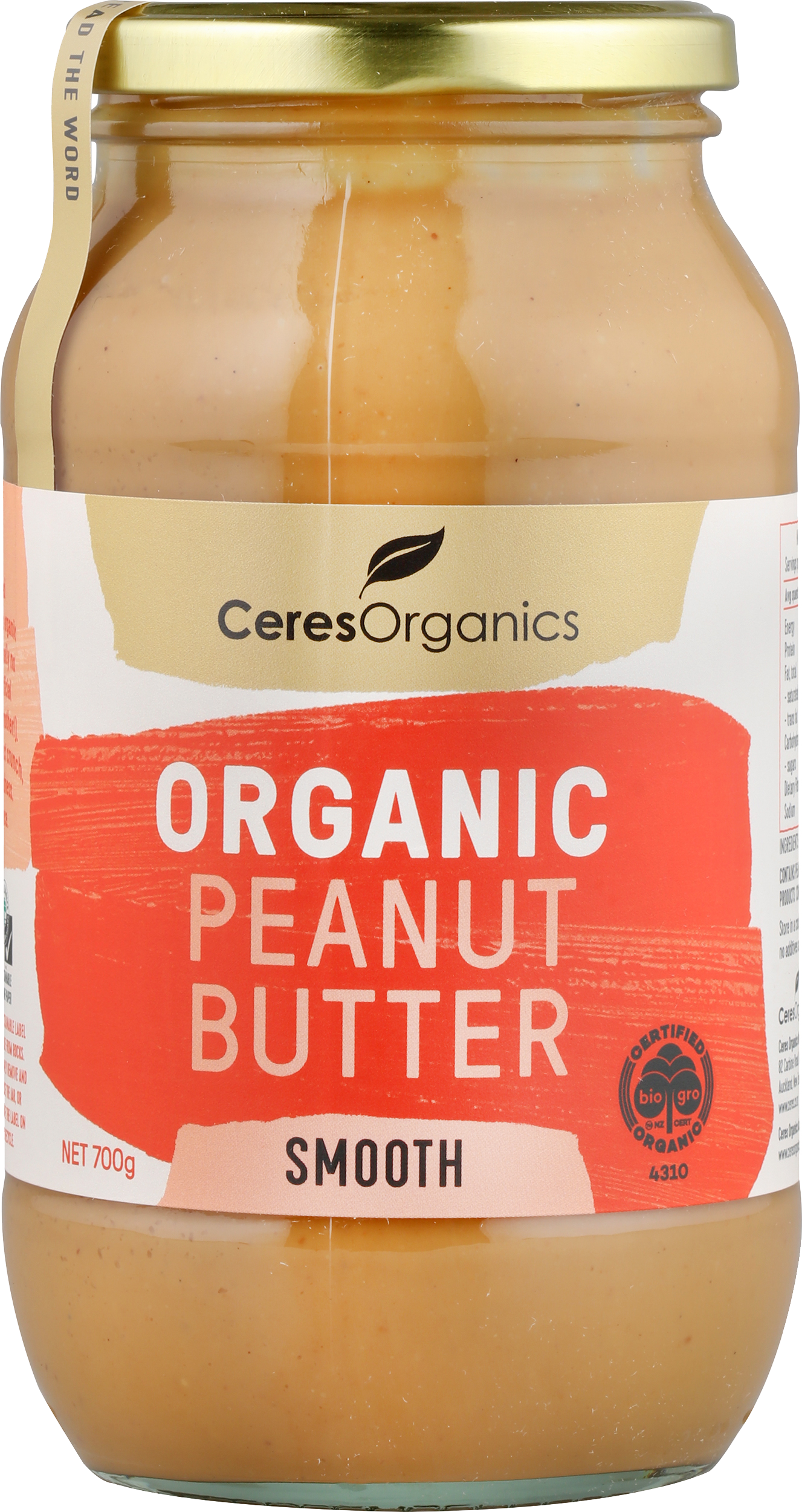 Ceres Organics Peanut Butter Smooth 700gm