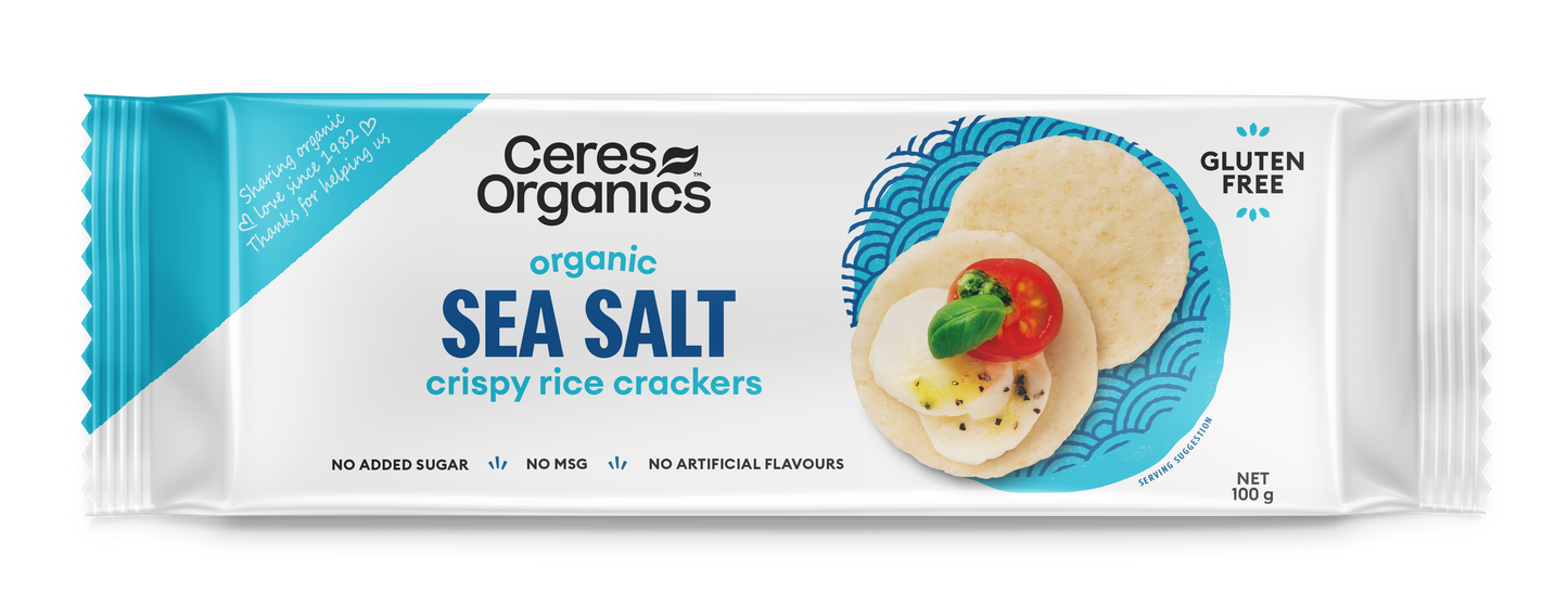 Ceres Organics Brown Rice Crackers Original 115g