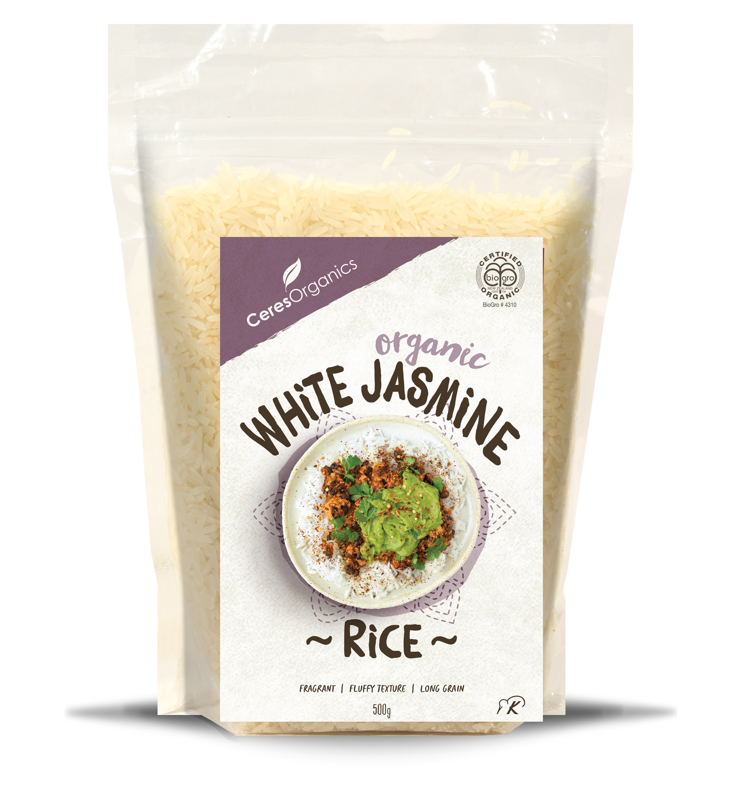 Ceres Organics White Jasmine Rice 500g