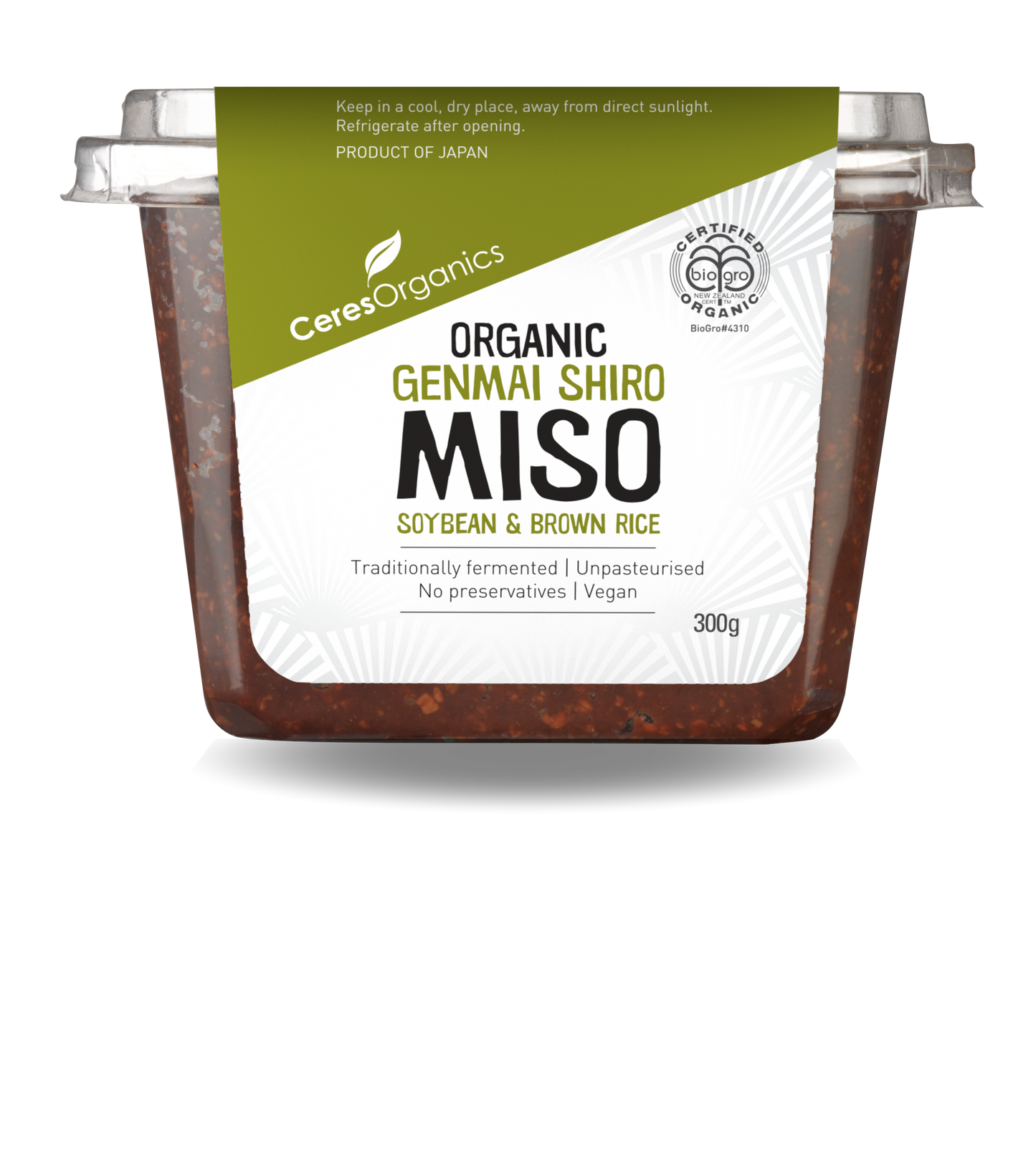 Ceres OrganicsMiso Brown Rice White Tub 300g
