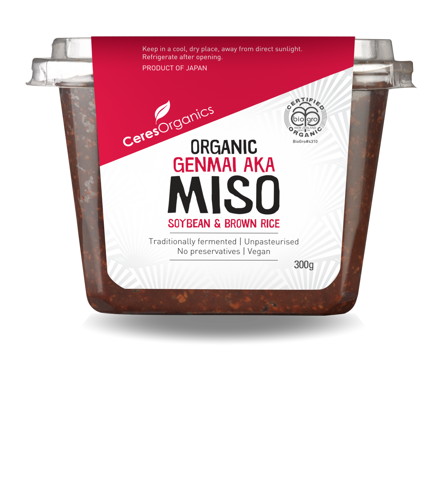 Ceres Organics Miso Brown Rice Red Tub 300g