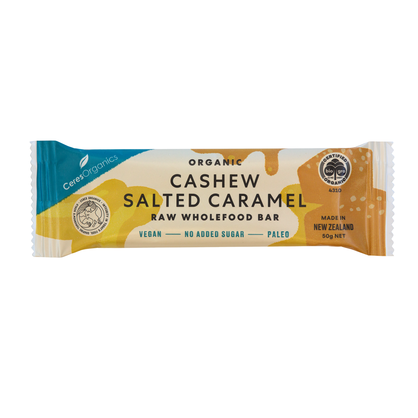 Ceres Organics Raw Bar Salted Caramel 50g
