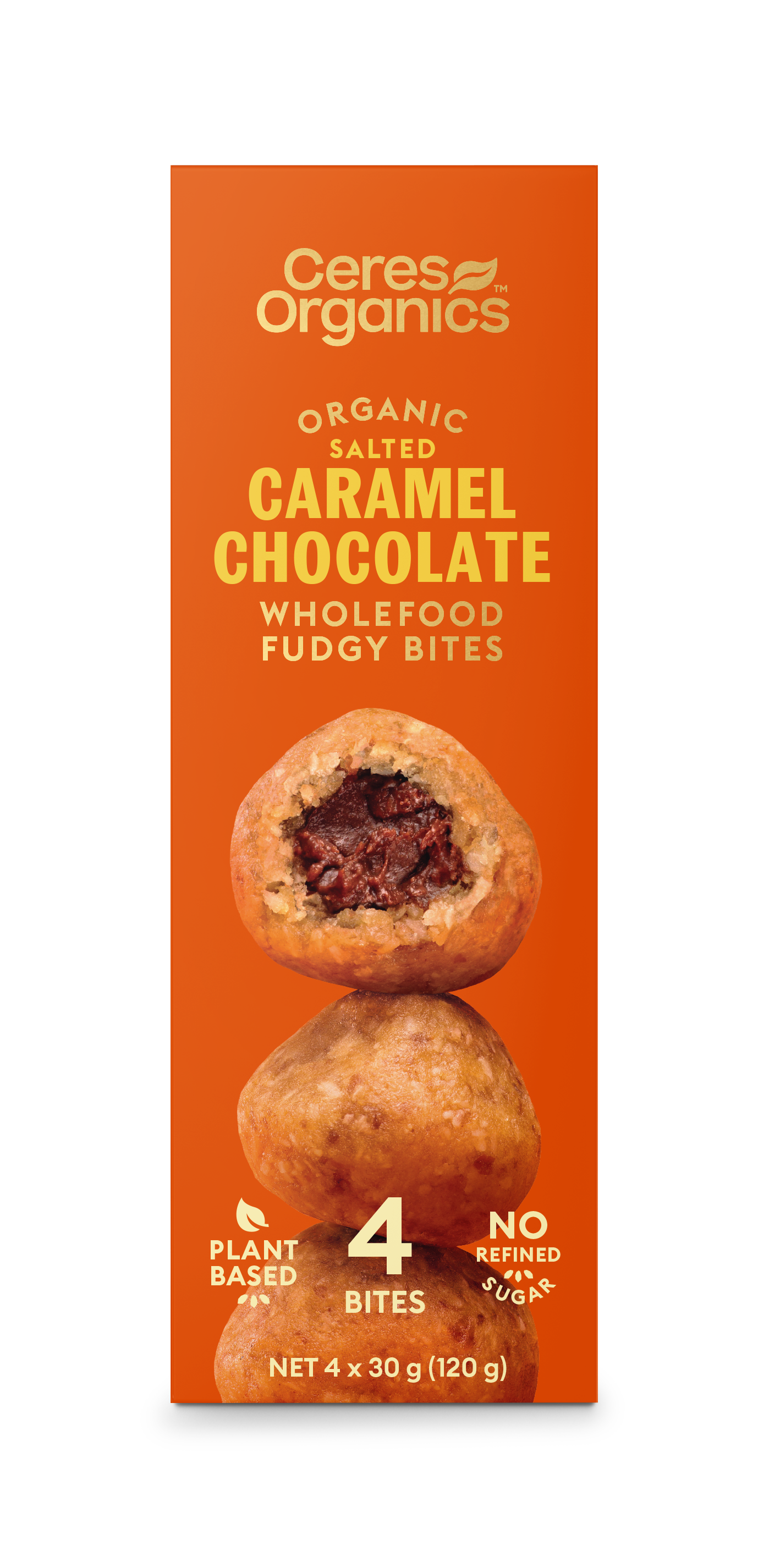 Ceres Organics Wholefood Fudgy Bites Caramel Chocolate 120g