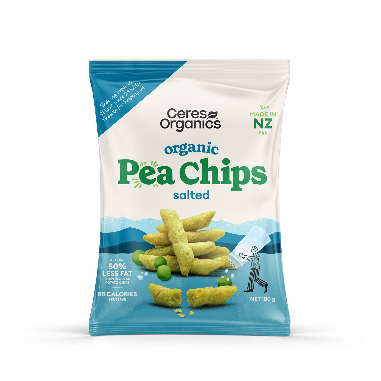 Ceres Organics Pea Chips Salted 100g
