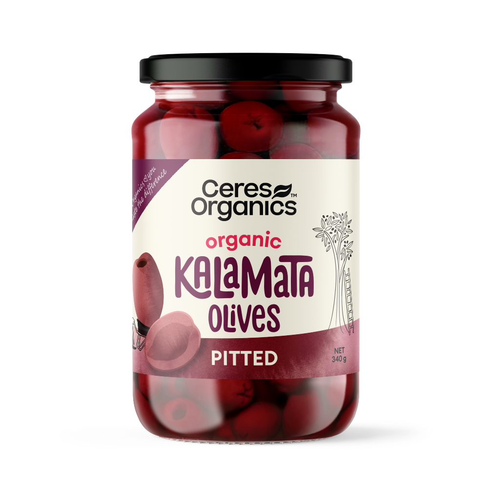 Ceres Organics Kalamata Olives Whole (with pits) 320g