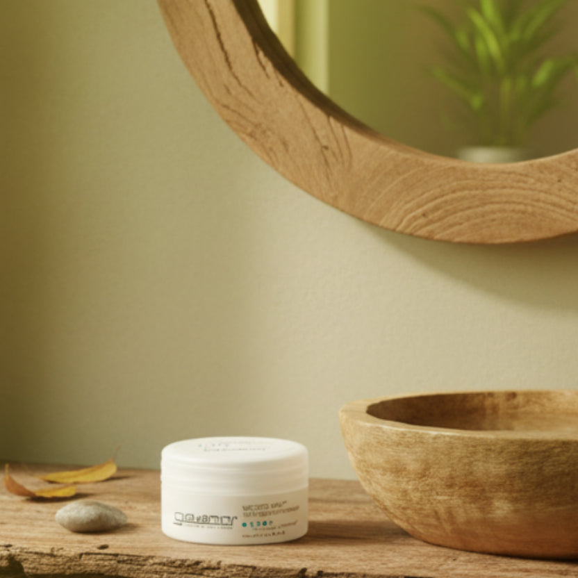 A white flip-top tub of Giovanni hair wax, labeled 'Wicked Wax', indicating it is a hair care product.