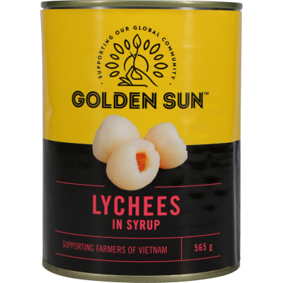 Golden Sun Lychees Whole In Syrup 565gm