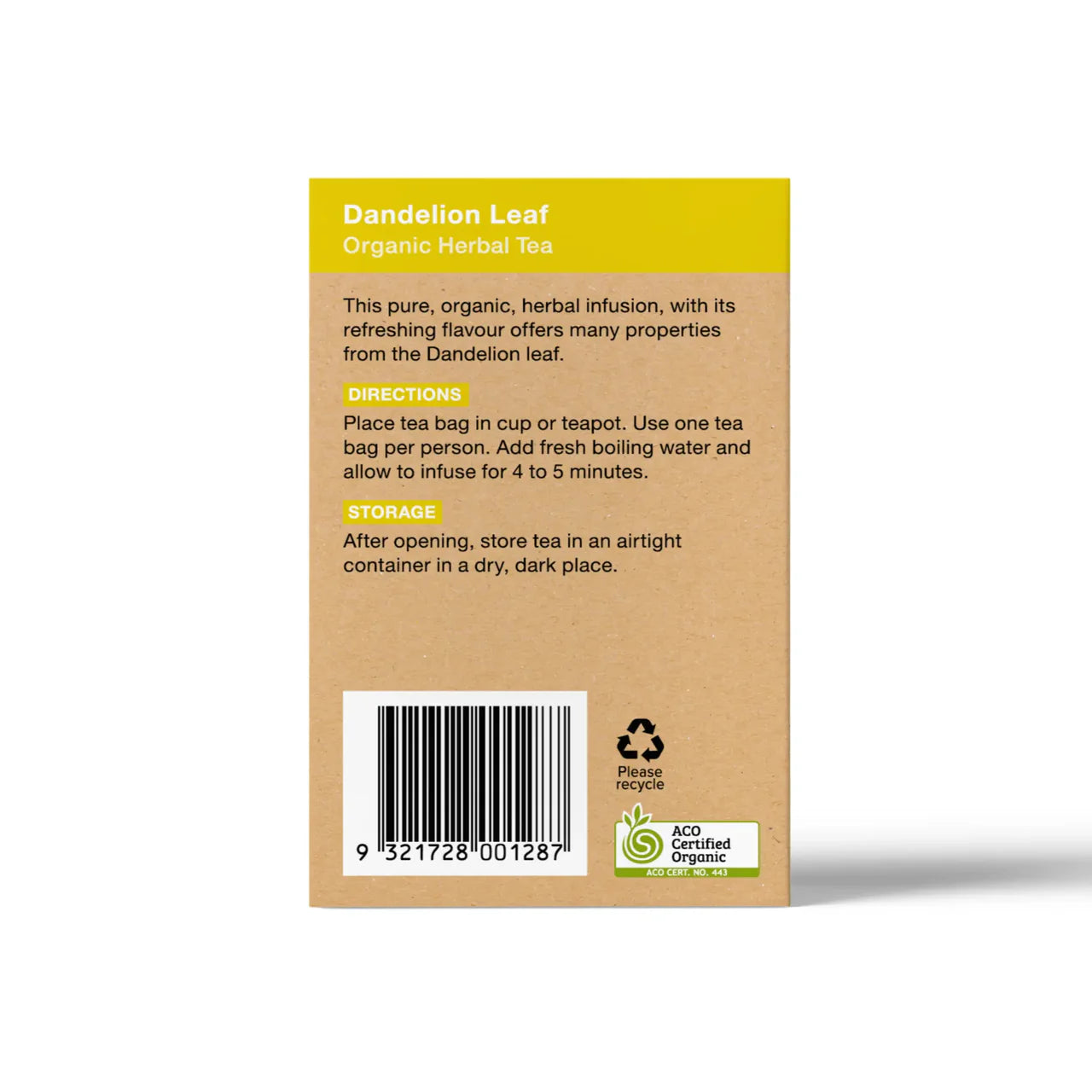 Planet Organic Dandelion Leaf Tea 25 Bag