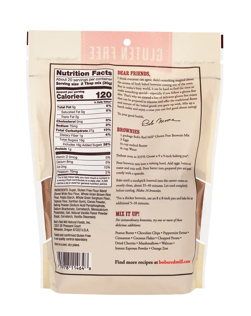 Bob's Red Mill Gluten Free Brownie Mix 595gm