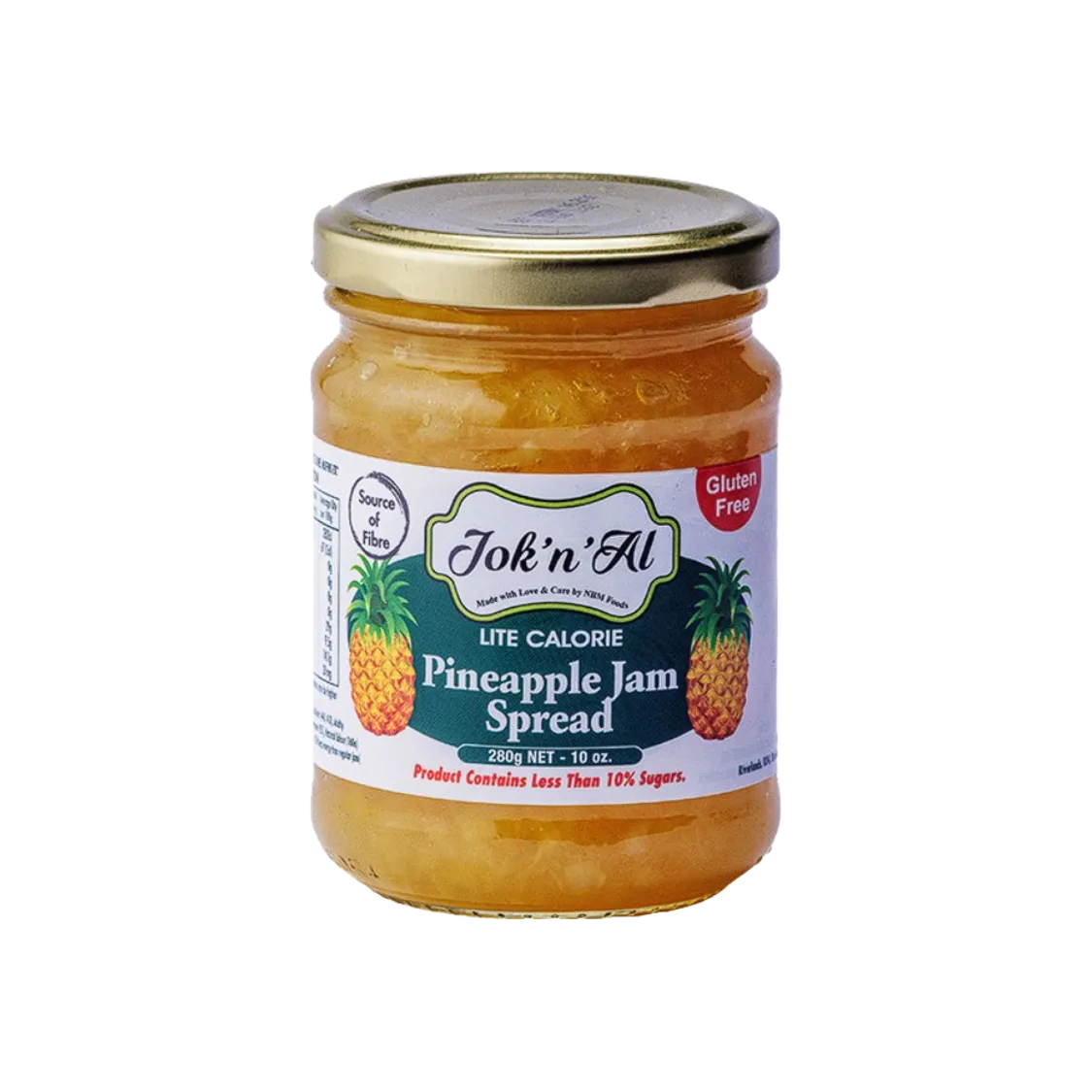 Joknal Lite Calorie Pineapple Jam Spread 280gm, GF