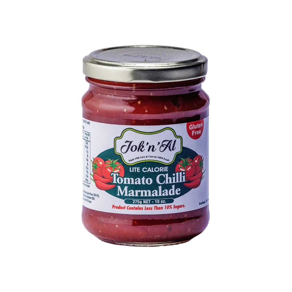 Joknal Lite Calorie Tomato Chilli Marmalade 275gm, GF