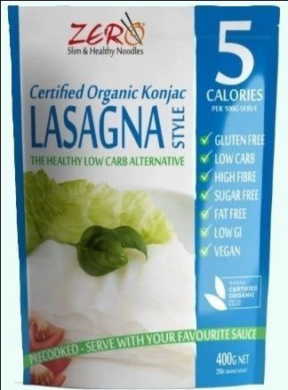 ZERO Noodles Organic Konjac Lasagna Sheets 400g