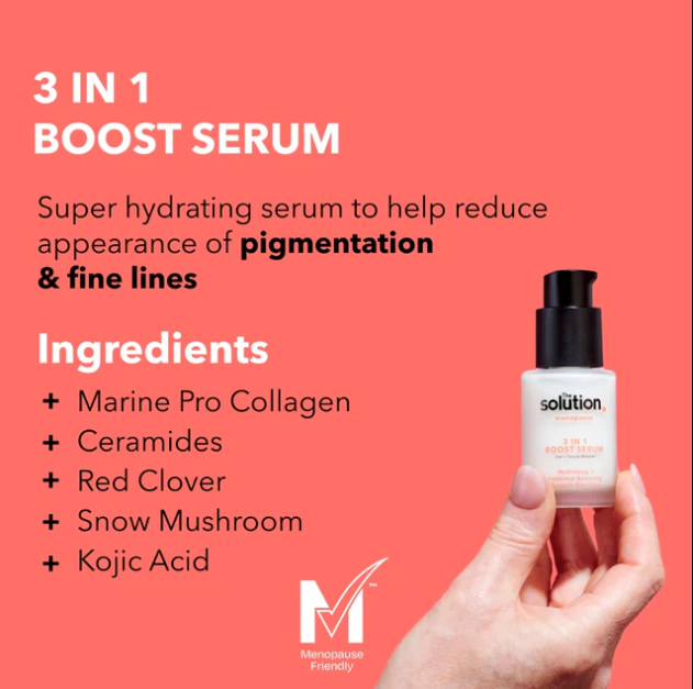 The Solution Menopause 3-In-1 Boost Serum Ingredients snap