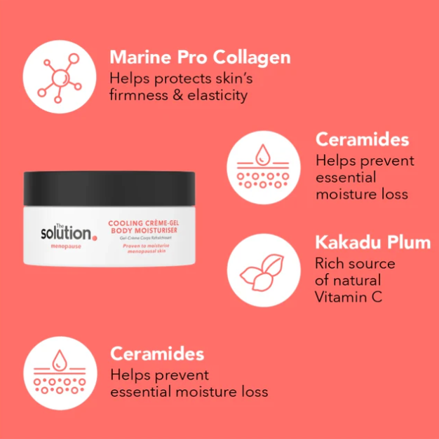 The Solution Menopause Cooling Creme-Gel Body Moisturiser Benefits