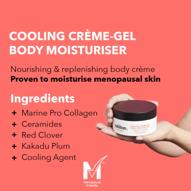The Solution Menopause Cooling Creme-Gel Body Moisturiser Key Ing