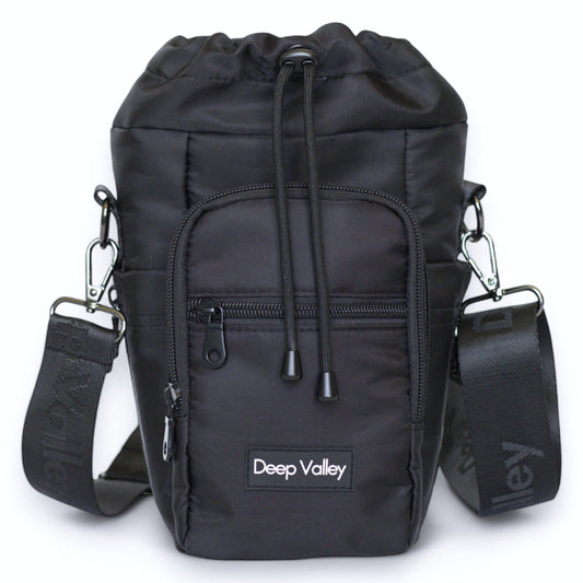 Bundle: Indigo Blue 1L Insulated Bottle + Black DayTrip Mini Bag