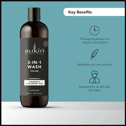 Sukin for Men 3-in-1 Wash 500ml