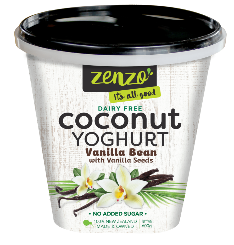 Zenzo Coconut Yoghurt Vanilla Bean with Vanilla Seeds 600gm