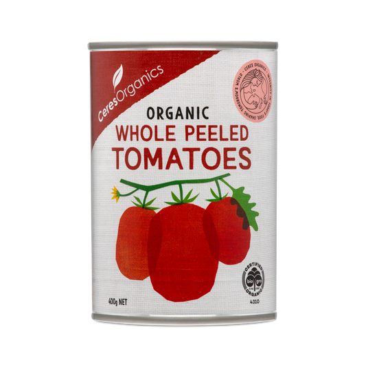 Ceres Organics Tomatoes Whole Peeled 400g