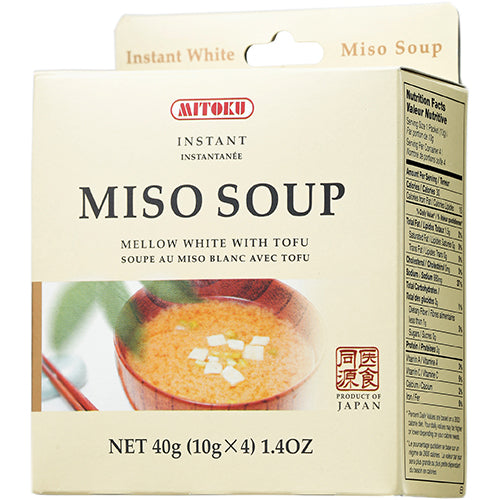 Mellow Instant MITOKU Instant Miso Soup Mellow White with Tofu 4x10g – The PlantBased ...