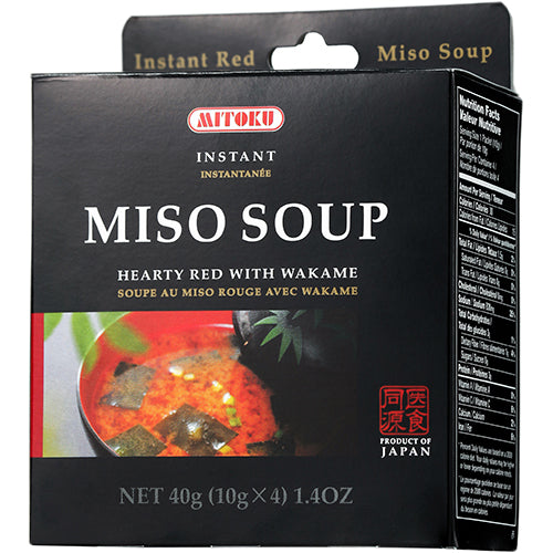 MITOKU Instant Miso Soup Hearty Red with Wakame 4x10g
