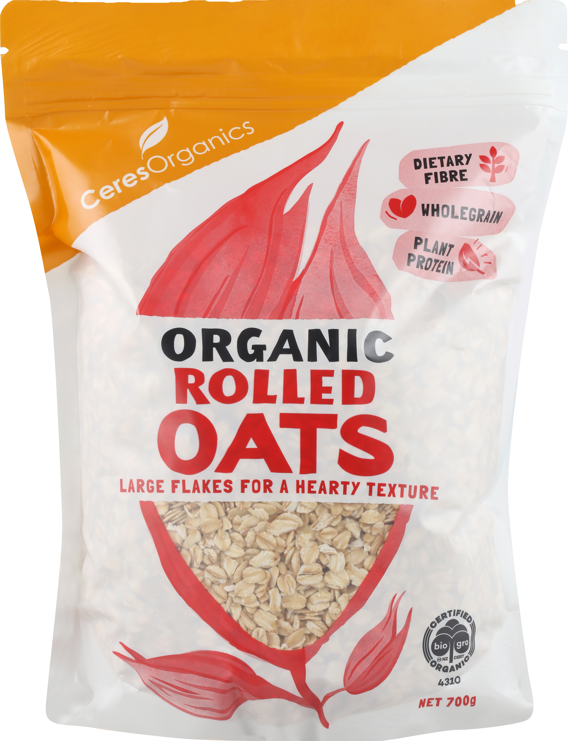 Ceres Organics Oats Rolled Jumbo Wholegrain 700g