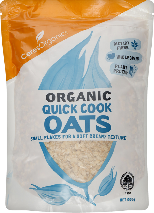 Ceres Organics Oats Rolled Quick Cook 600gm