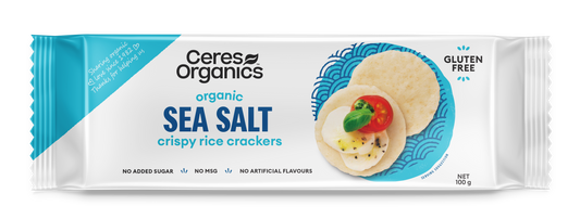 Ceres Organics Rice Crackers Sea Salt 100g