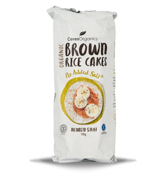 Ceres Organics Brown Rice Cakes No Added Salt 110g