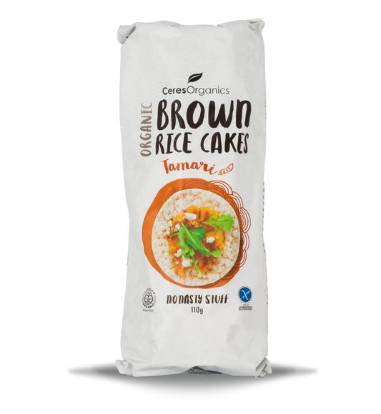 Ceres Organics Brown Rice Cakes Tamari 110g