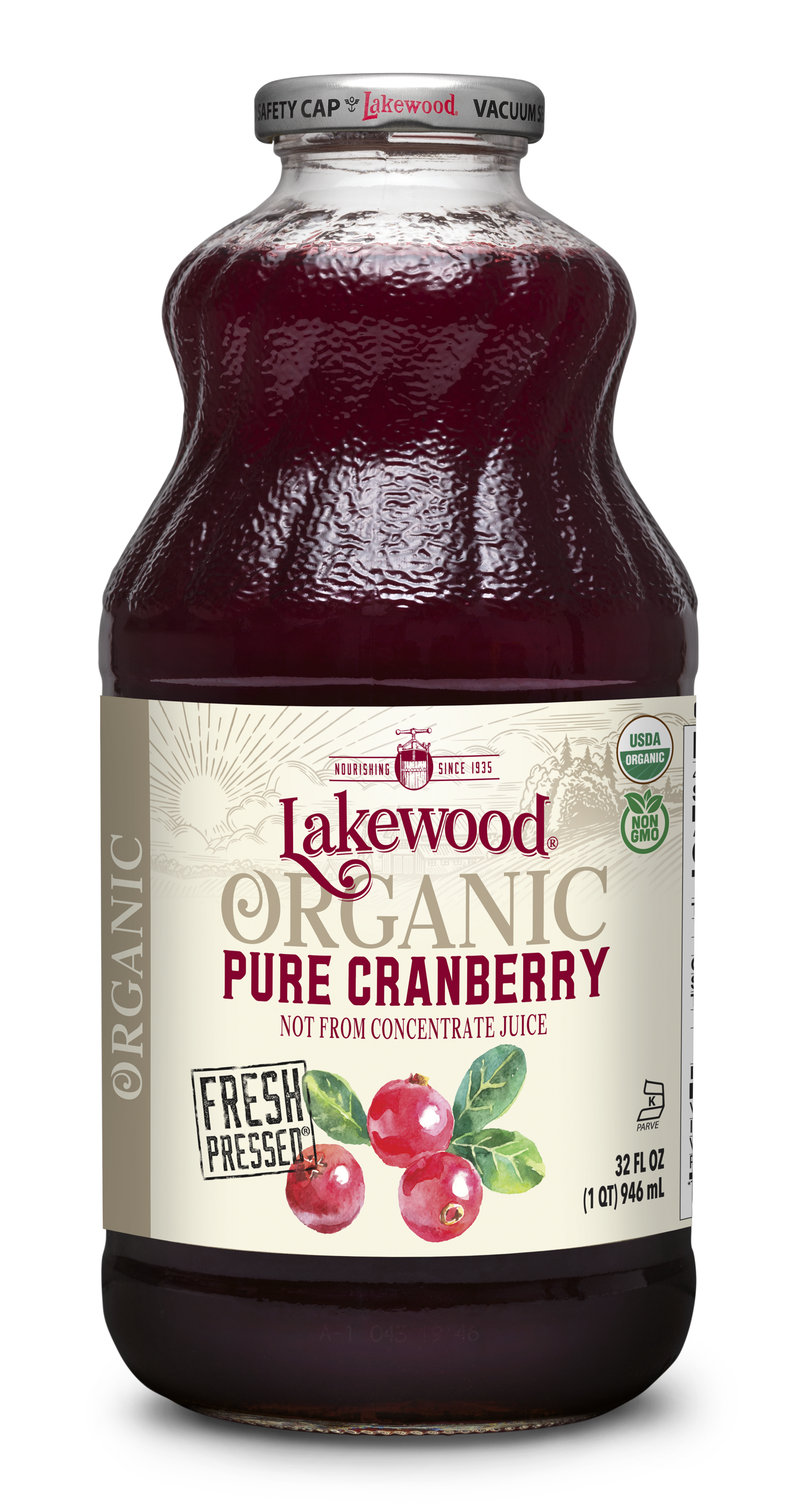 Lakewood Organic Cranberry Juice 946ml