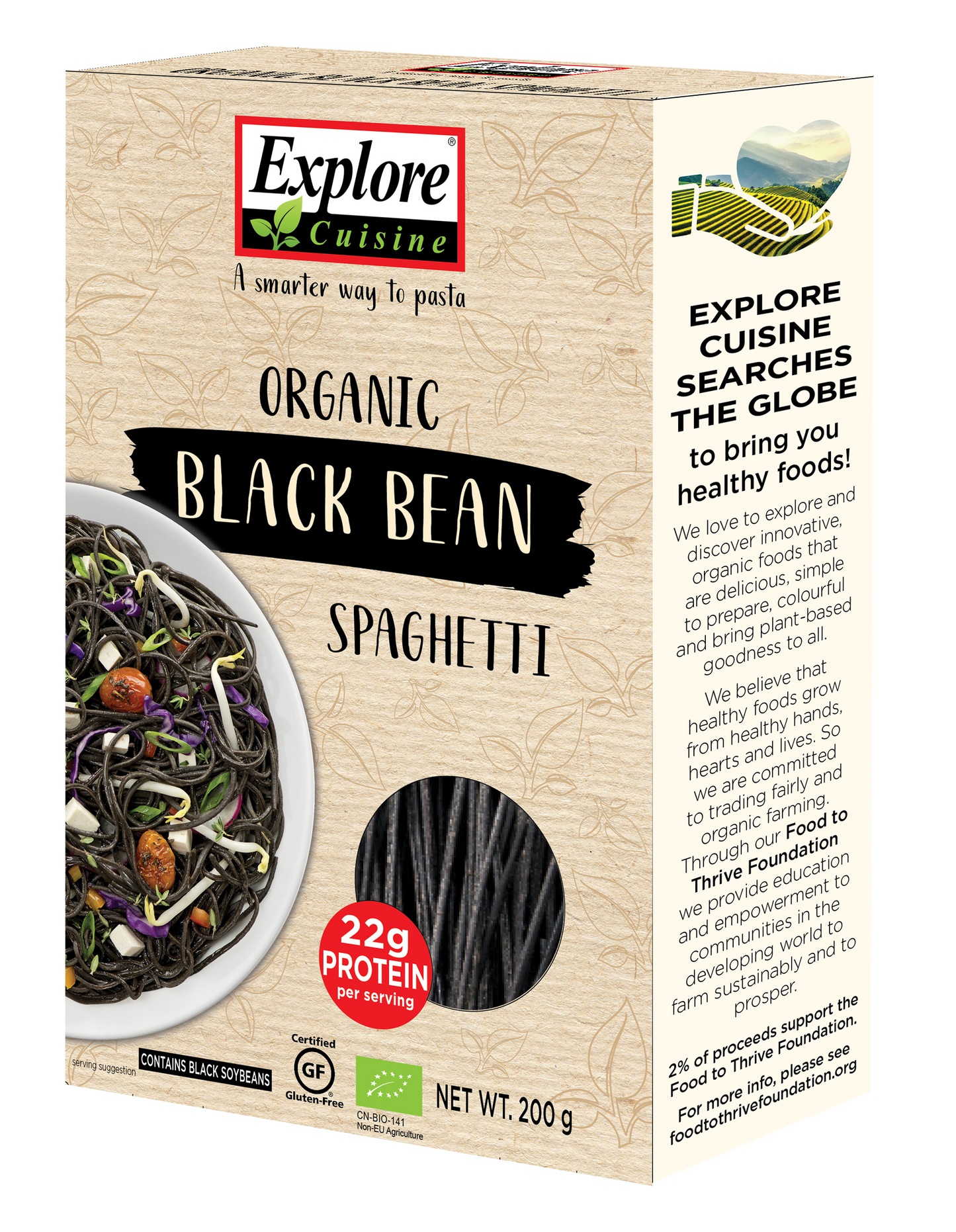 Explore Cuisine Organic Black Bean Spaghetti 200g