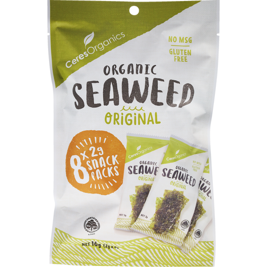 Ceres Organics Roasted Seaweed Multipack Original 8x2g