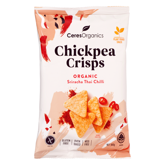 Ceres Organics Chickpea Crisps Sriracha Thai Chilli 100g