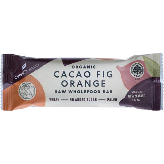 Ceres Organics Raw Bar Cacao Fig Orange 50g
