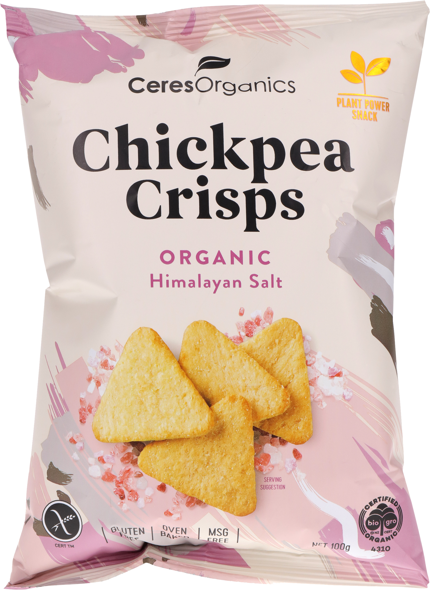Ceres Organics Chickpea Crisps Himalayan Salt 100g