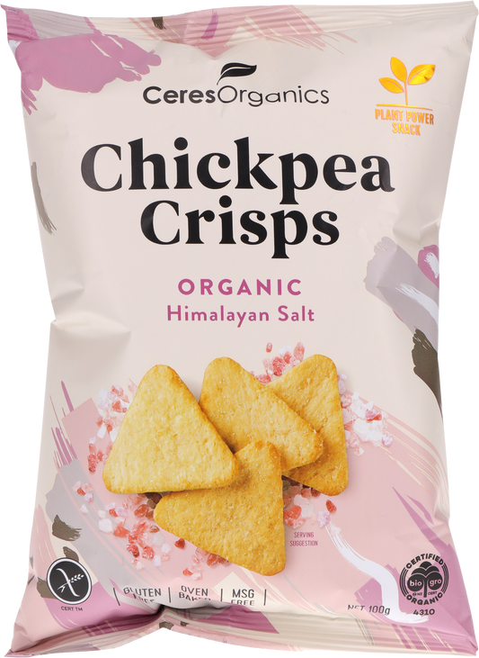 Ceres Organics Chickpea Crisps Himalayan Salt 100g