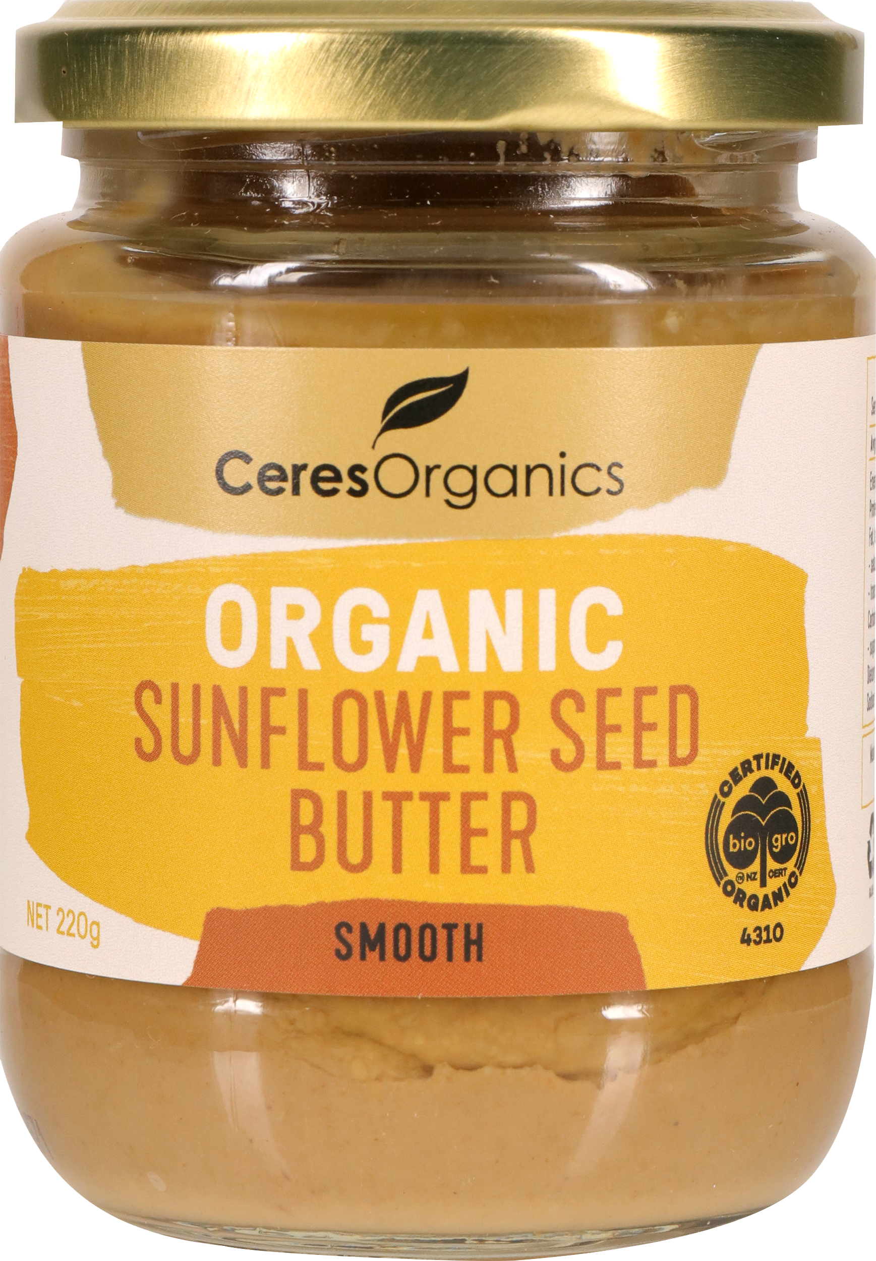 Ceres Organics Sunflower Seed Butter Smooth 220g