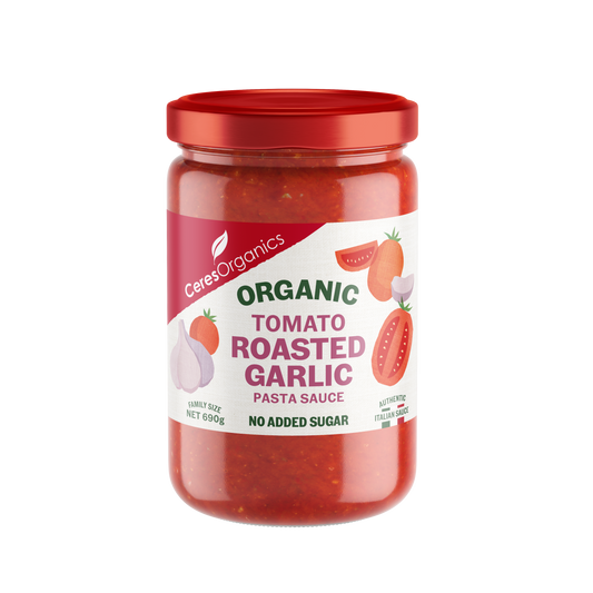 Ceres Organics Pasta Sauce Tomato Roasted Garlic 690g