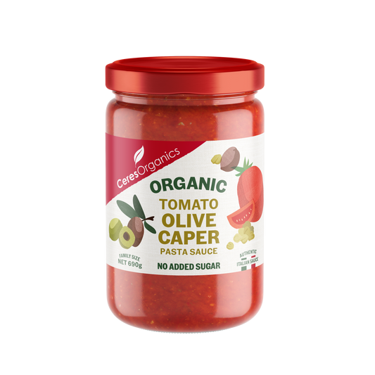 Ceres Organics Pasta Sauce Tomato Olive Caper 690g