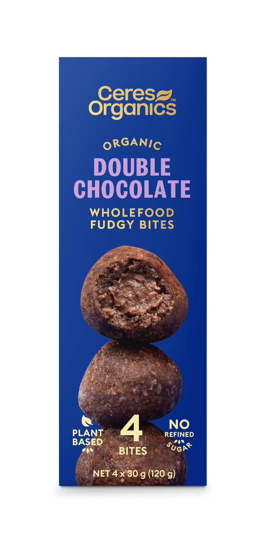 Ceres Organics Wholefood Fudgy Bites Double Chocolate 120g