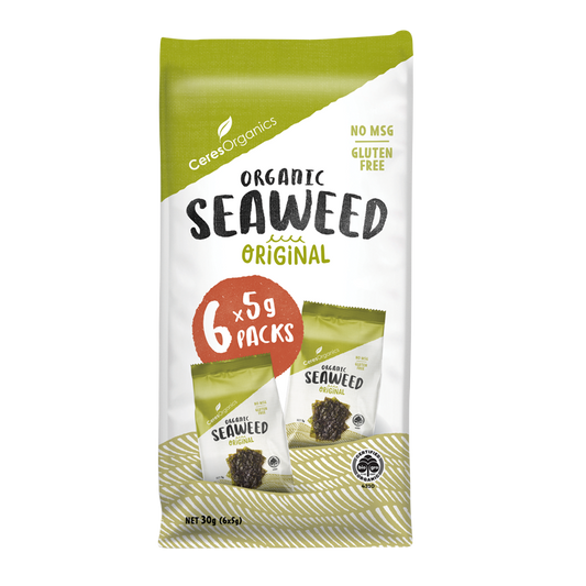 Ceres Organics Roasted Seaweed Snack Multipack Original 6x 5g