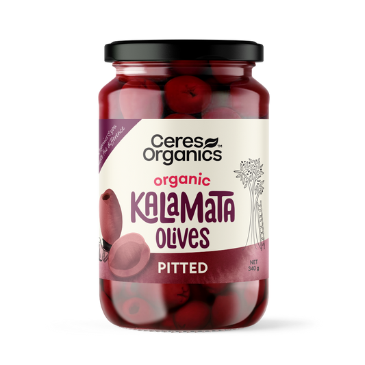 Ceres Organics Kalamata Olives Whole (with pits) 320g