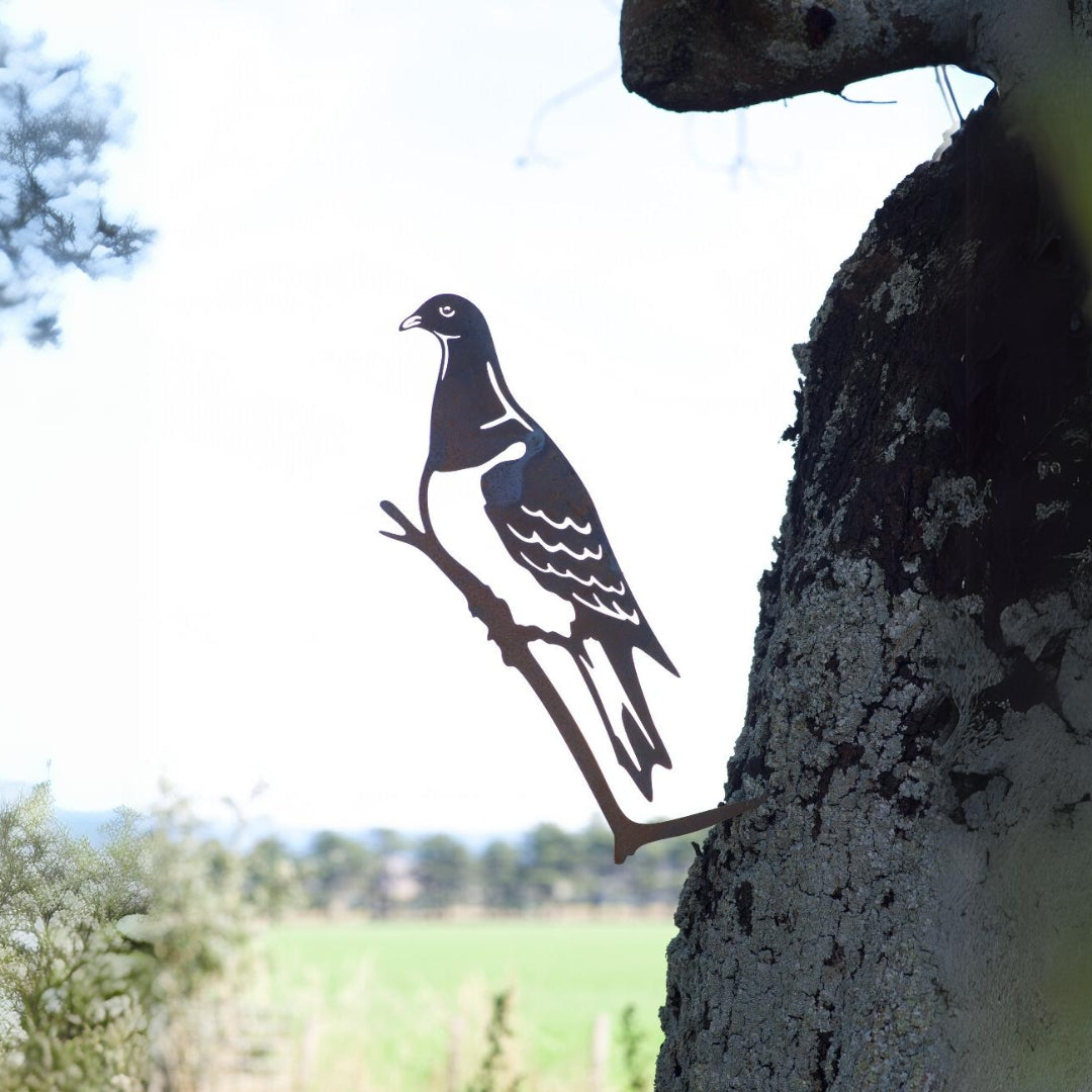Rusty Deer Percy the Pigeon | Corten Steel Garden Sculpture