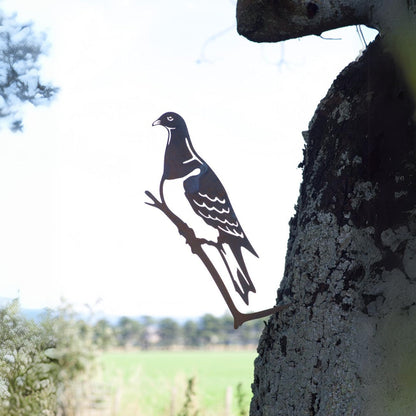 Rusty Deer Percy the Pigeon | Corten Steel Garden Sculpture