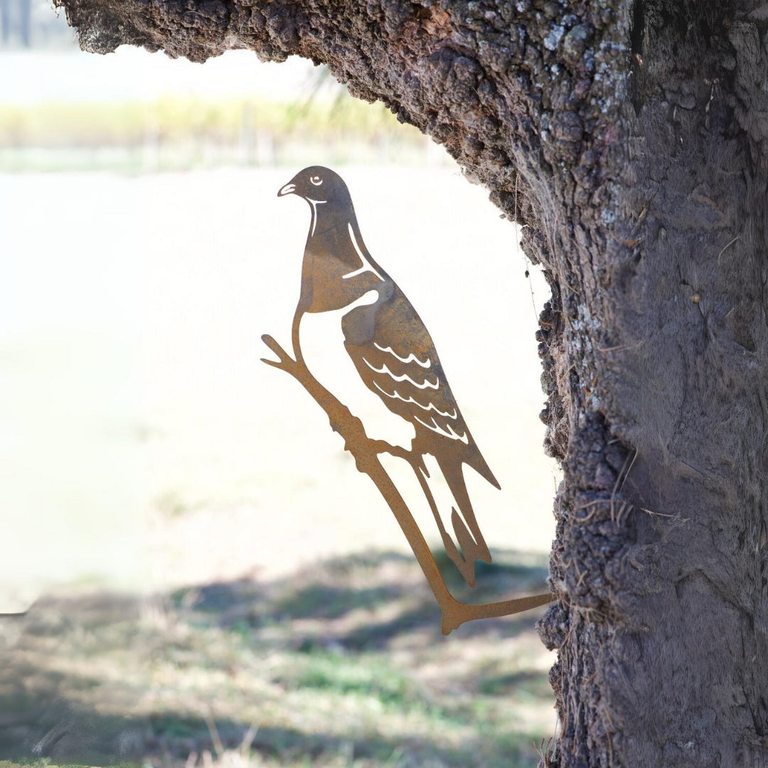 Rusty Deer Percy the Pigeon | Corten Steel Garden Sculpture