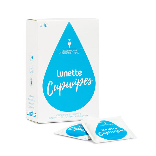 Lunette Sanitising Cup Wipes 10pk
