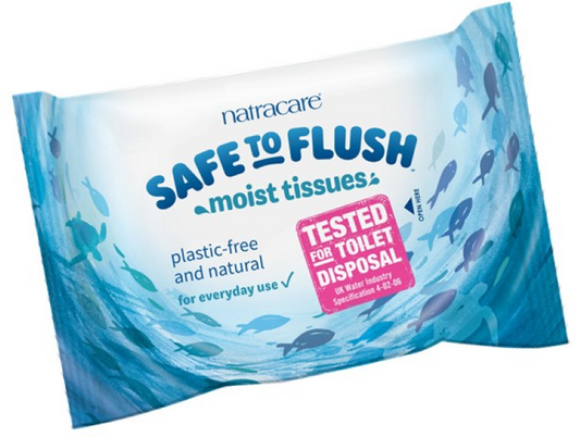 Natracare Safe to Flush Moist Tissues 30pk