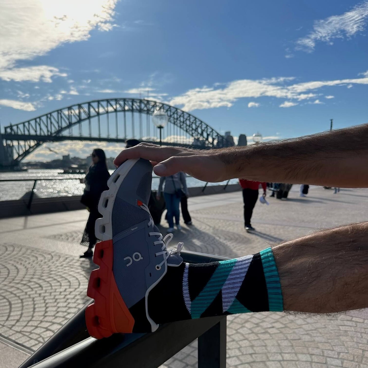 Organic Cotton Lite Crew Sock - Chevron Strike